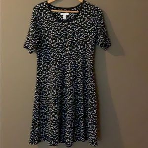 Dress black with white polka dots